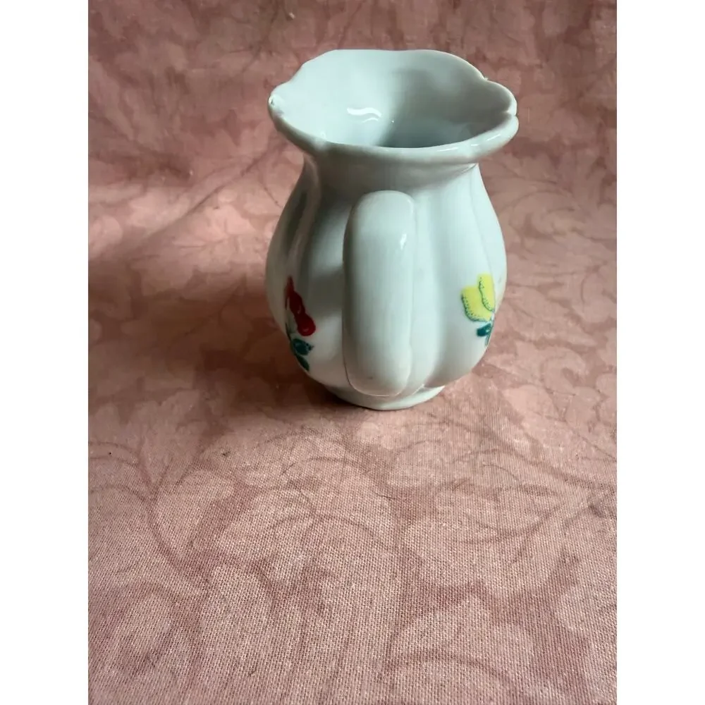Mini Vintage Fruit Pattern Creamer, Kitchen Serveware